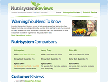 Tablet Screenshot of nutrisystem-reviews.com